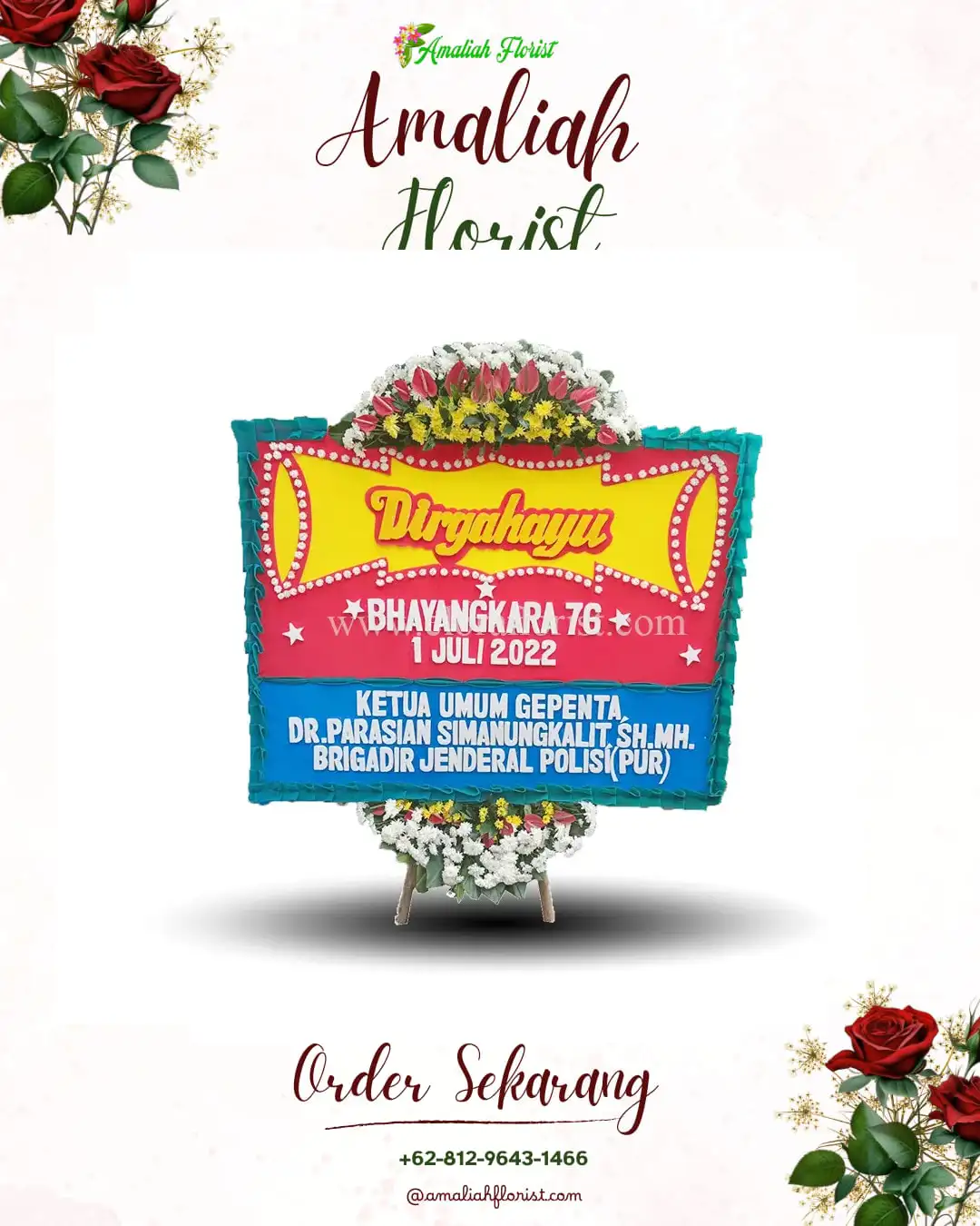 Papan Bunga HUT Ulang Tahun Yosowilangun Kidul